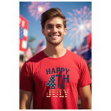 HAPPY 4TH OF JULY T-Shirt | Patriotic Unisex Tee – Celebrate in Style!