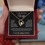 To My Beautiful Wife | Forever Love Necklace