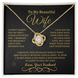 To My Beautiful Wife | Love Knot Necklace