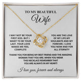 To My Beautiful Wife | Love Knot Necklace|W
