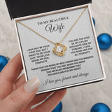To My Beautiful Wife | Love Knot Necklace|W