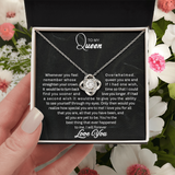 To My Queen | Love Knot Necklace|B