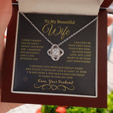 To My Beautiful Wife | Love Knot Necklace