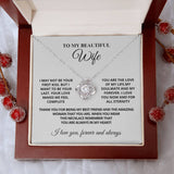 To My Beautiful Wife | Love Knot Necklace|W
