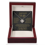 To My Beautiful Wife | Love Knot Necklace