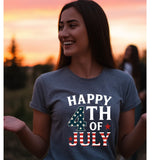 HAPPY 4TH OF JULY T-Shirt | Patriotic Unisex Tee – Celebrate in Style!