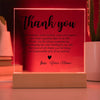 Personalized | Thank You | Acrylic Square Plaque