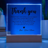 Personalized | Thank You | Acrylic Square Plaque