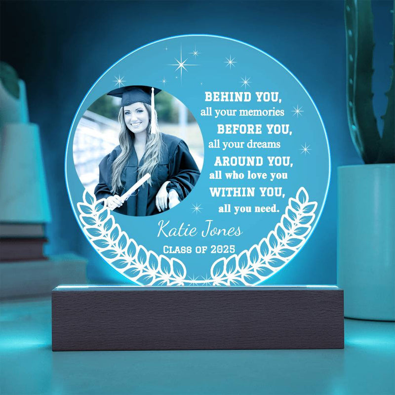Behind You | Before You | Graduation Acrylic Plaque.|