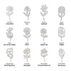 No Rain No Flowers - To My Daughter | Birth Flower Name Necklace