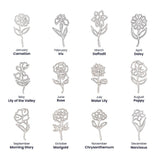 No Rain No Flowers - To My Daughter | Birth Flower Name Necklace