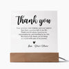 Personalized | Thank You | Acrylic Square Plaque