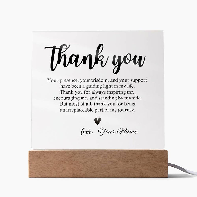 Personalized | Thank You | Acrylic Square Plaque