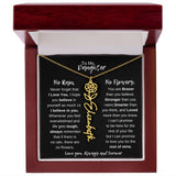 No Rain No Flowers - To My Daughter | Birth Flower Name Necklace