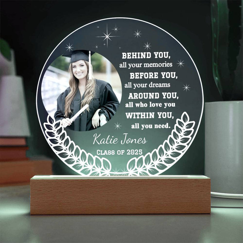 Behind You | Before You | Graduation Acrylic Plaque.|