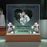 The Day I Found My Missing Piece Light Frame Personalized Gift Valentine's Day Gifts