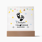 Personalized New Baby Foot Acrylic Plaque