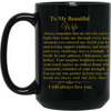 To My Beautiful Wife | Eternal Love | 11 & 15 oz Mugs