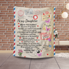 To My Daughter Fleece and Sherpa Blankets From Dad