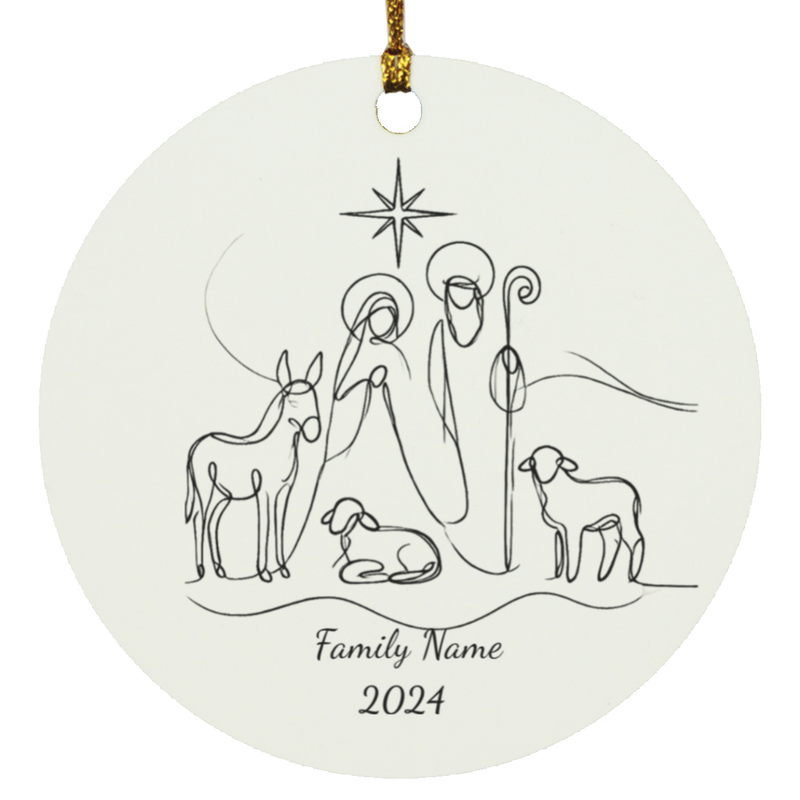 Personalized Family Nativity Ornament