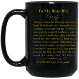 To My Queen  Eternal Love 11 oz Mug To My Beautiful Wife | 11 & 15 oz Mugs