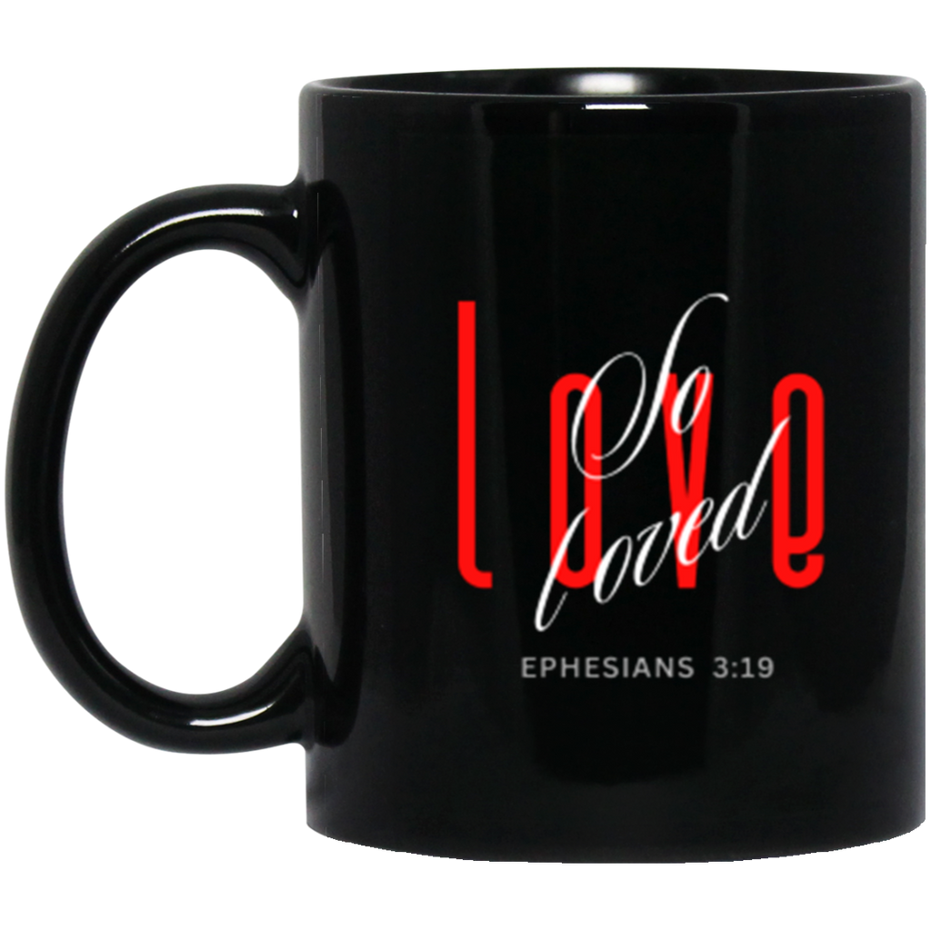 EPHESIANS 3:19 - 11 oz and 15 oz Black Mug