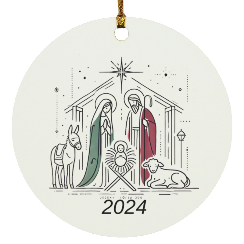 Nativity 2024 Circle Ornament