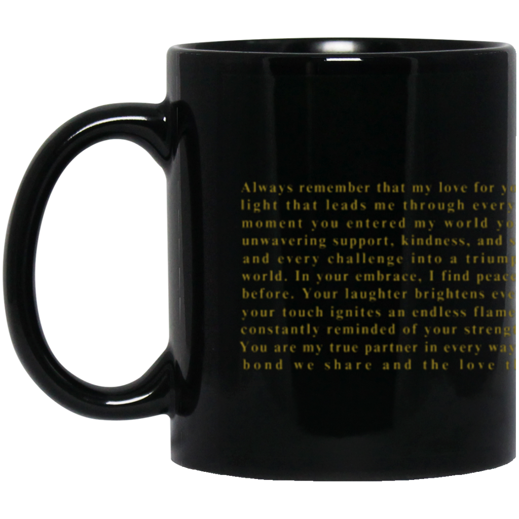 To My Queen  Eternal Love  11 (205 x 93 mm) BM11OZ 11oz Black Mug