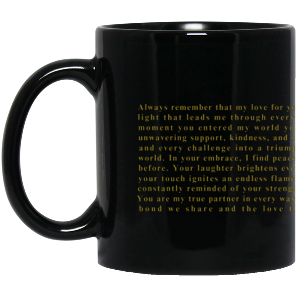 To My Queen  Eternal Love  11 (205 x 93 mm) BM11OZ 11oz Black Mug