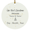 Personalized 1st Christmas Engagement Ornament