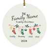 Personalized Family of Three | Christmas Ornament