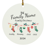 Personalized Family of Three | Christmas Ornament