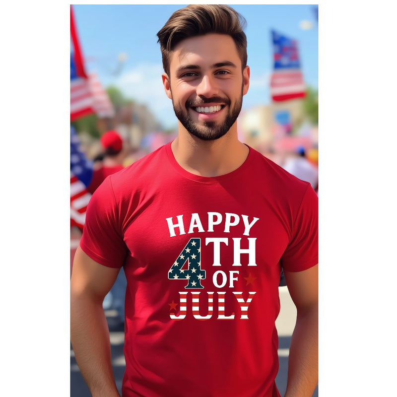 HAPPY 4TH OF JULY T-Shirt | Patriotic Unisex Tee – Celebrate in Style!