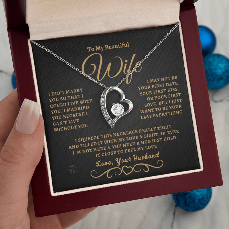 To My Beautiful Wife | Forever Love Necklace