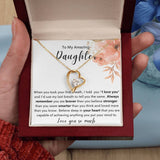 To My Daughter Forever Love Necklace