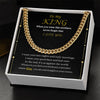 To My King Cuban Link Chain Necklace | Valentine's Day Gift