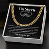 Apology Gift For Him- I'm Sorry Cuban Link Chain