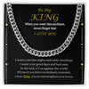 To My King Cuban Link Chain Necklace | Valentine's Day Gift