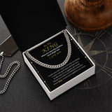 To My King Cuban Link Chain Necklace | Valentine's Day Gift