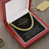 To My King Cuban Link Chain Necklace | Valentine's Day Gift