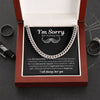 Apology Gift For Him- I'm Sorry Cuban Link Chain