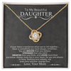 To My Beautiful Daughter | Love Knot Necklace.*