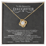 To My Beautiful Daughter | Love Knot Necklace.*