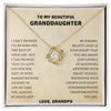 To My Granddaughter Love Knot Necklace