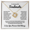 To My Beautiful Soulmate | Time Ceases To Exist - Love Knot Necklace | W