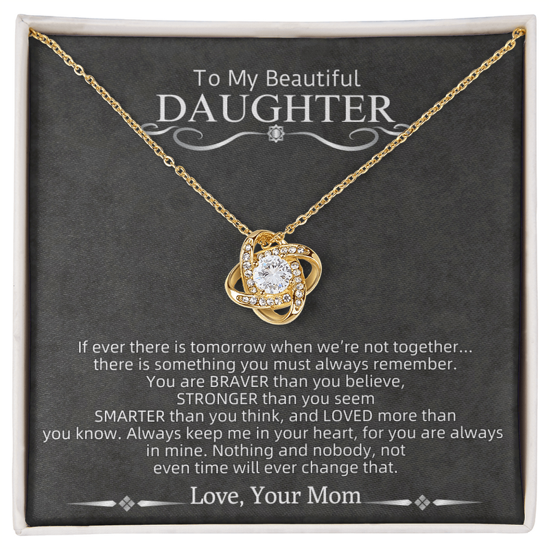 To My Beautiful Daughter | Love Knot Necklace