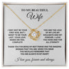 To My Beautiful Wife | Love Knot Necklace|W