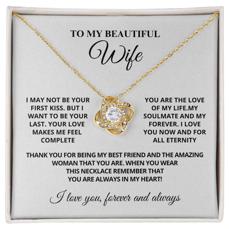 To My Beautiful Wife | Love Knot Necklace|W