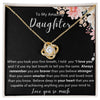 To My Daughter Love Knot Necklace