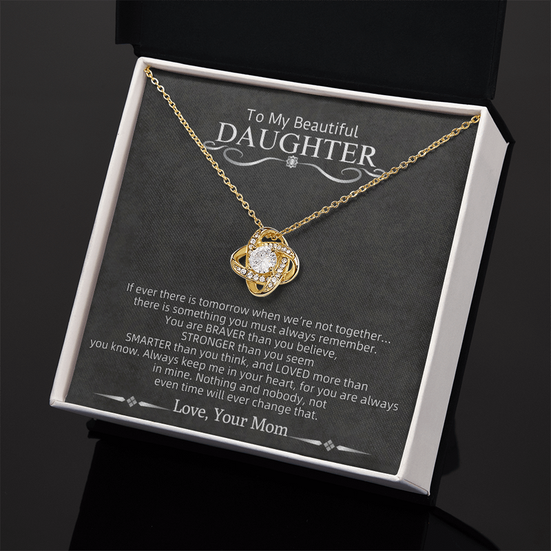 To My Beautiful Daughter | Love Knot Necklace